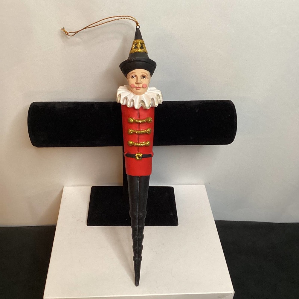 Vintage Wooden Court Jester Ornament